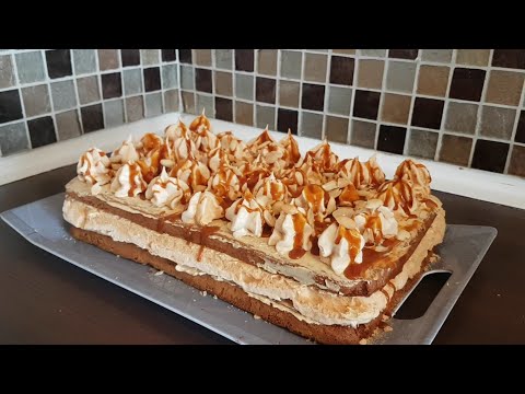 Gâteau fantaisie mirangue-caramel-noisette /пичёное фантазия/ნამცხვარი ფანტაზია